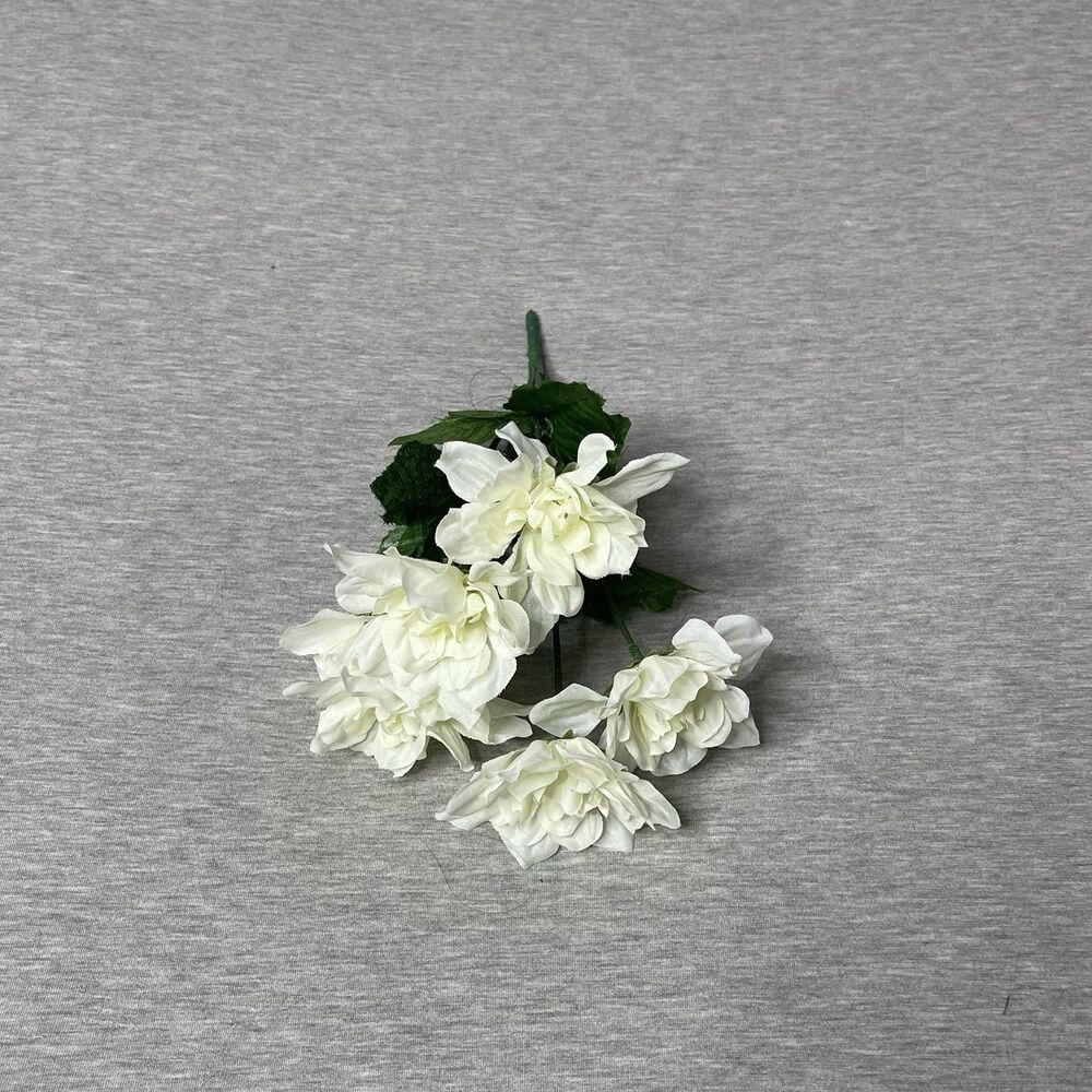 Artificial Faux White Paper Roses Floral Arrangement